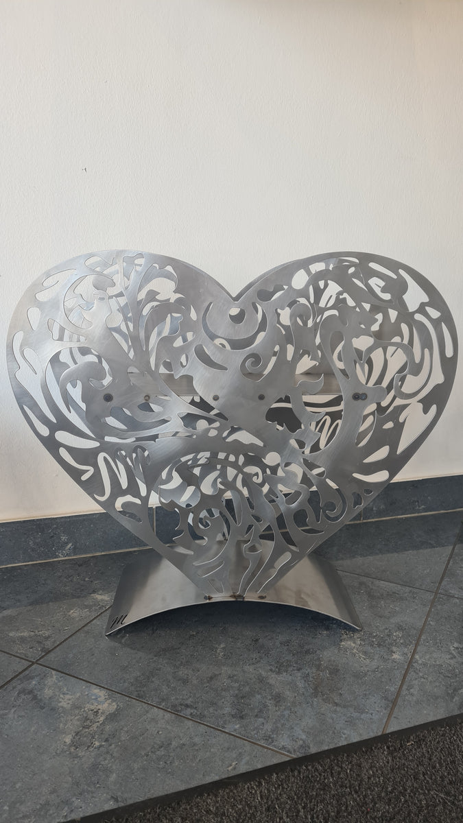 Metallherz für Blumen von Metalia Stahldeko & Metalldesign